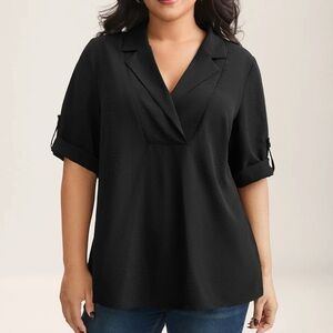 BloomChic Blazer Collar Blouse